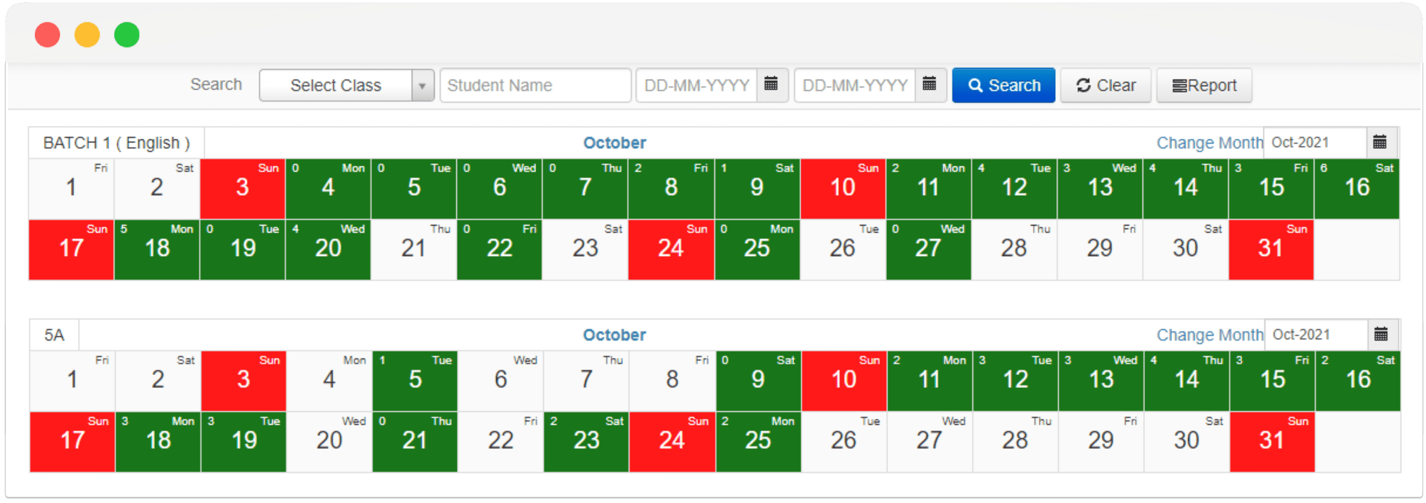 tracking attendance on EduCloud learning management system